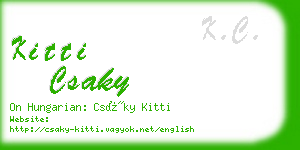 kitti csaky business card